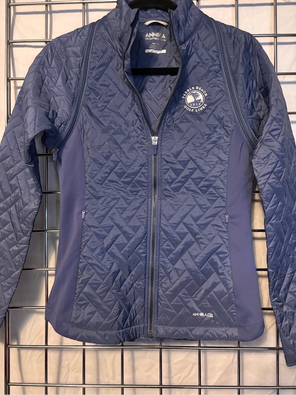 Annika Quilted Active Puffer Jacket in Navy